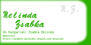 melinda zsabka business card